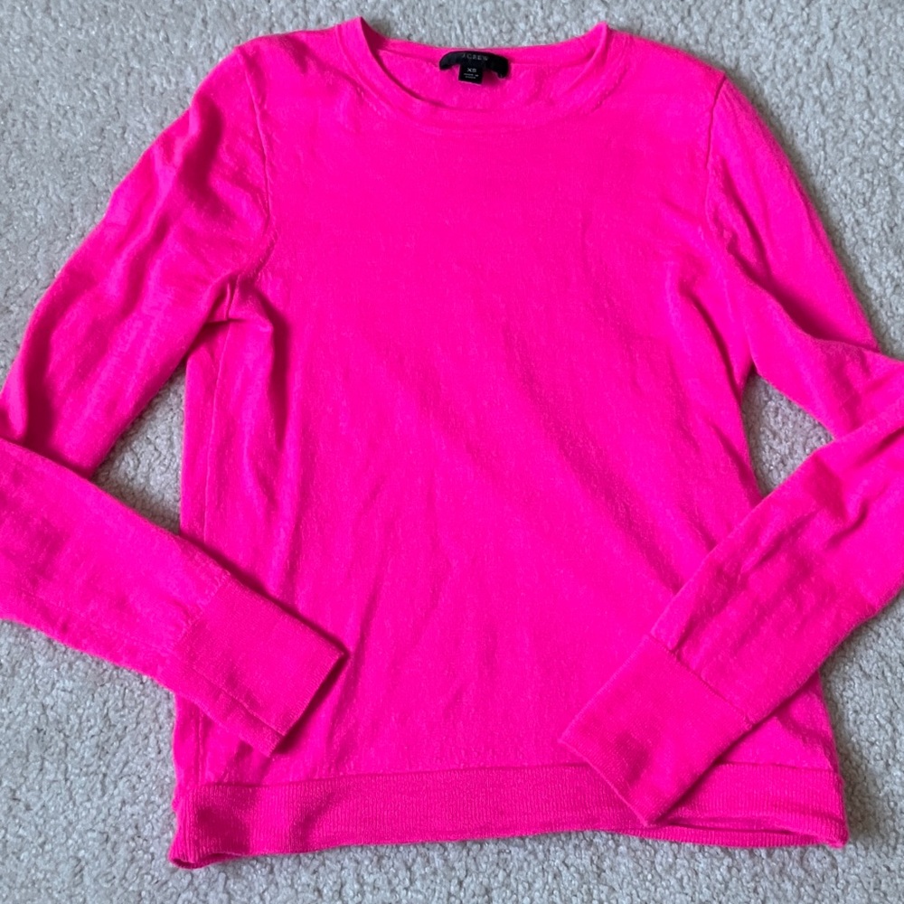J. Crew Fuchsia Long Sleeve lightweight sweater xs